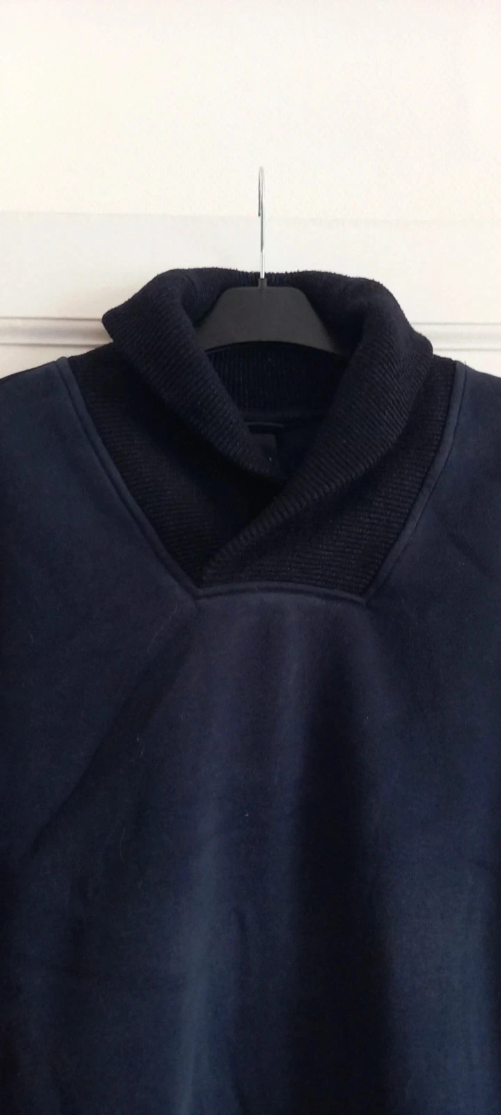Pull col roulé H&M XL bleu marine et noir – photo 3
